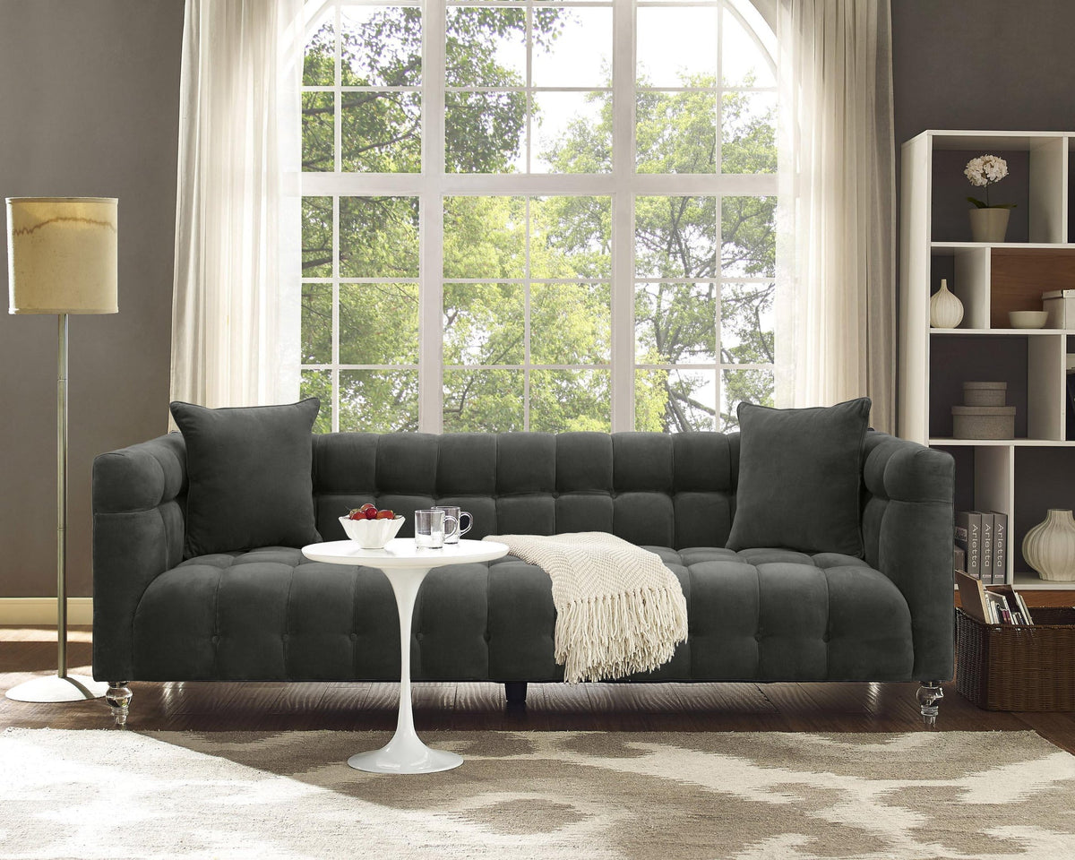 Belgravia 90.6" Grey Performance Velvet Sofa