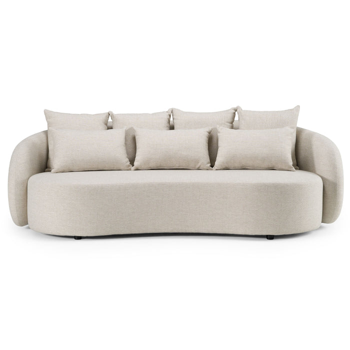 Helene Beige 3 Seat Outdoor Performance Fabric Sofa