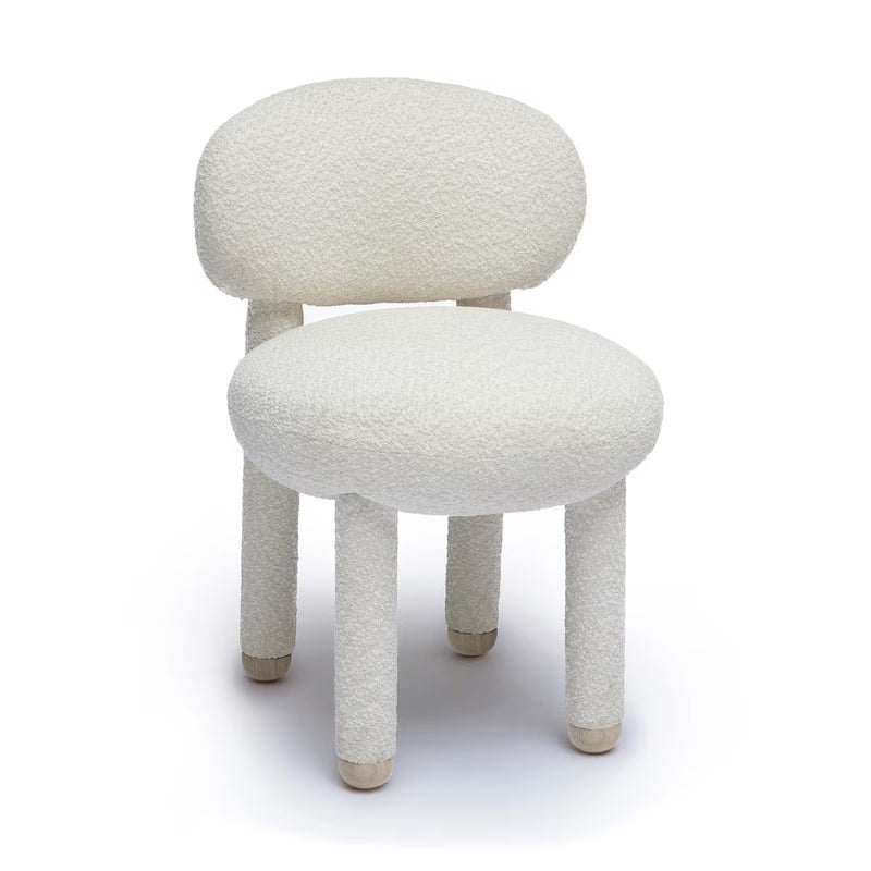 Manu Cream Performance Boucle Dining Chair