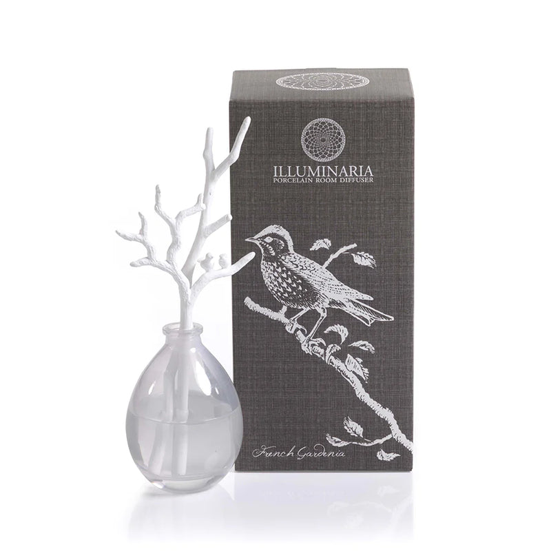 Illuminaria French Gardenia Scented Porcelain Branch Diffuser (Set of 6)