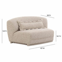 Marion 63" Two-Tone Textured Performance Boucle Armless Loveseat