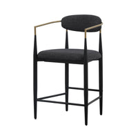 Nicole Dark Grey/Gold & Black Counter Chair