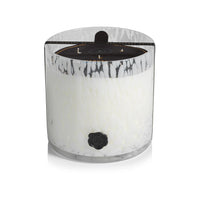 Opal Glass Five-Wick Candle Jar White/Gardenia (Set of 2)