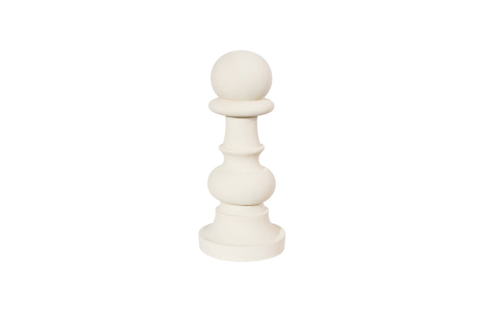 Chess White Pawn Cast Stone Sculpture (Indoor or Outdoor)