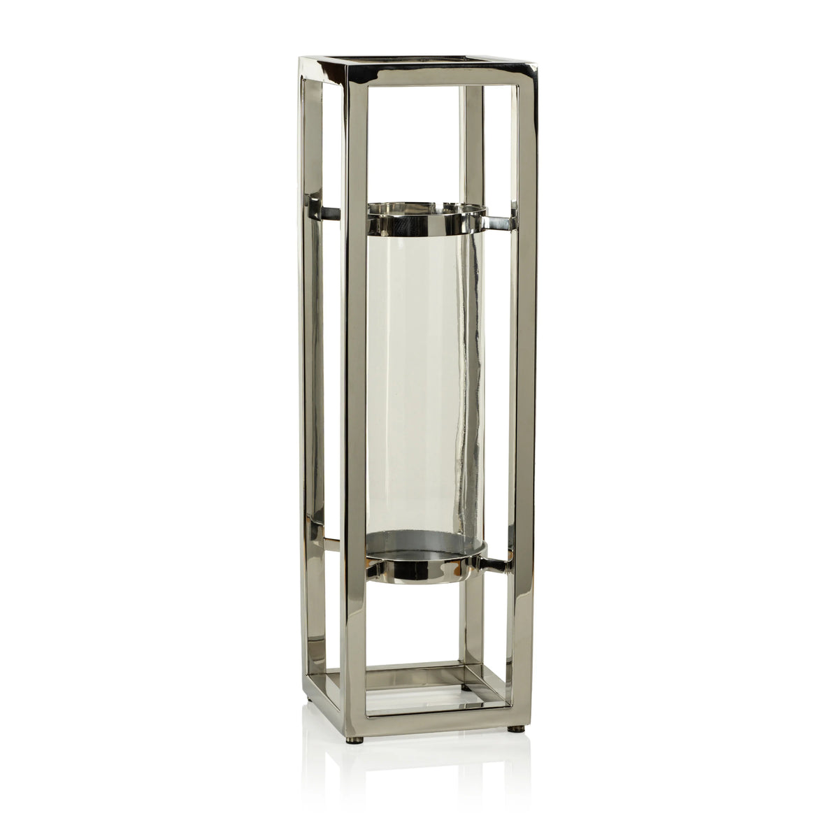 Kourtney Polished Silver Candle Holders/Hurricanes - Set of 2 (2 Sizes Available)