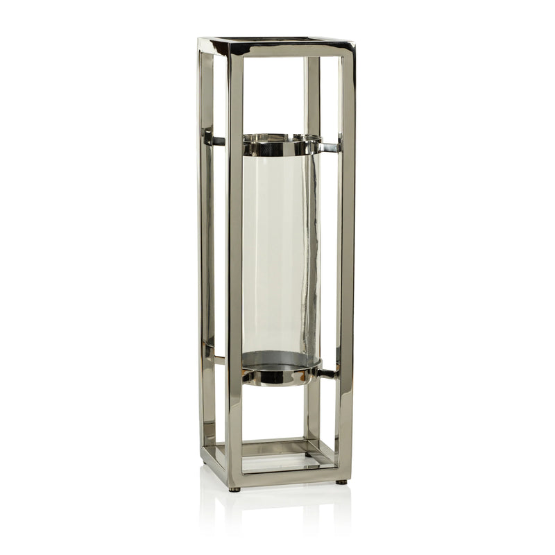 Kourtney Polished Silver Candle Holders/Hurricanes - Set of 2 (2 Sizes Available)