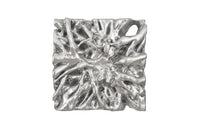 Tree Root Wall Sculpture III (Silver Leaf)