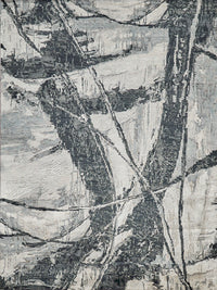 Audrina Silver/Dark Grey Artist's Area Rug