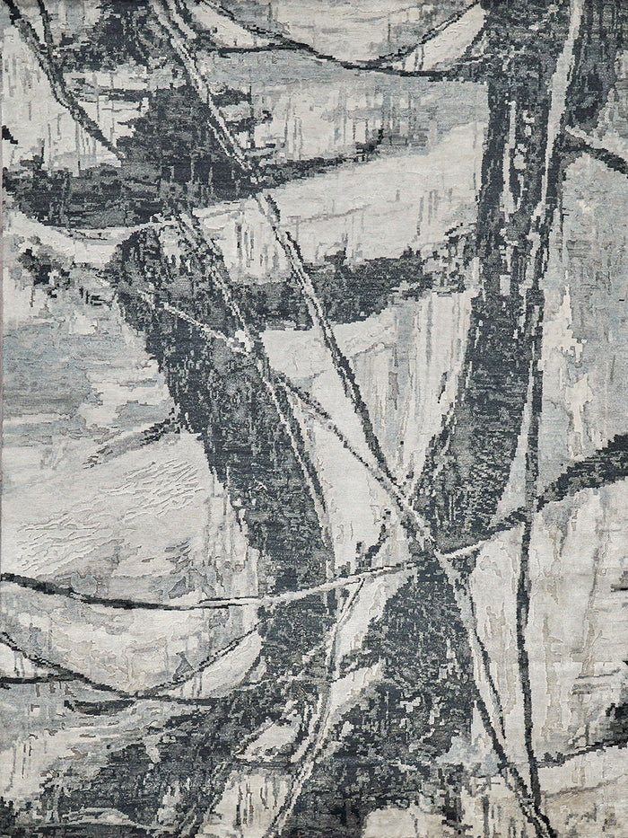 Audrina Silver/Dark Grey Artist's Area Rug