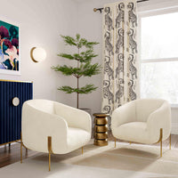 Katie Cream Shearling Accent Chair - Luxury Living Collection