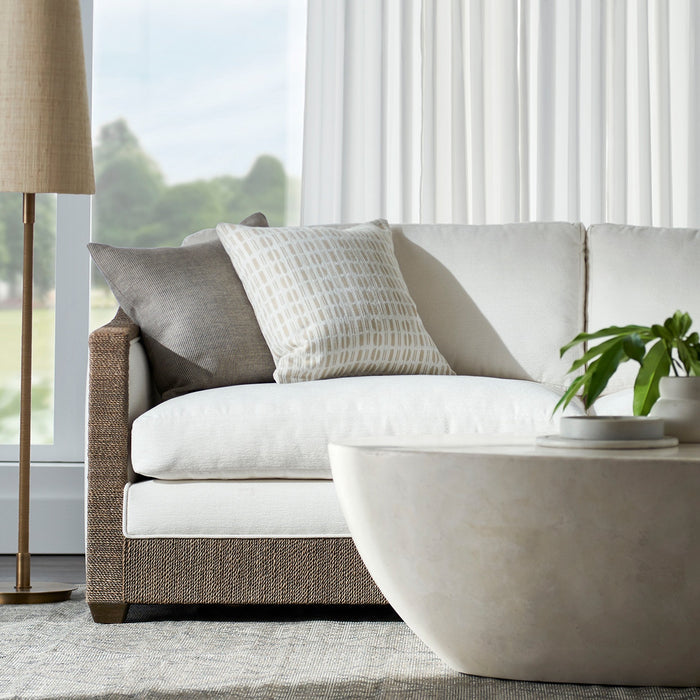 Pearson 86" Performance White Weave & Ash Grey Sofa