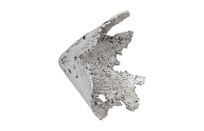 Kai Semi-Perforated Silver Leaf Sculptural Bowl Wall Art