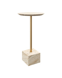 Melisande Travertine Martini Table