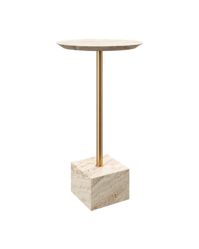Melisande Travertine Martini Table