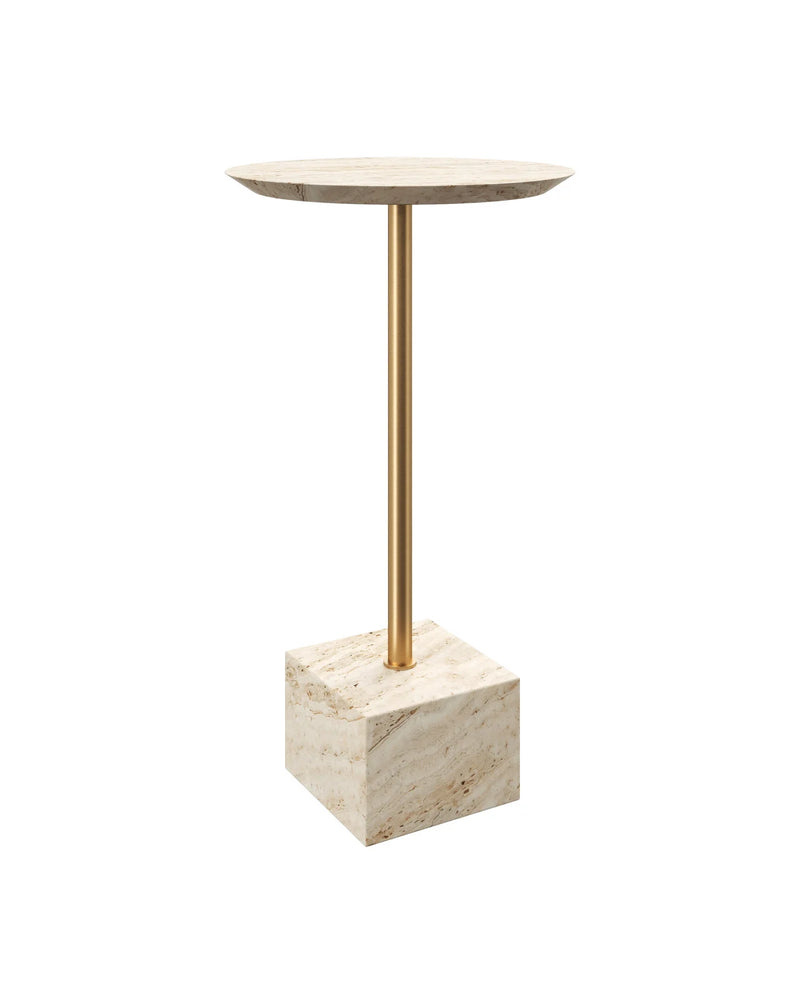 Melisande Travertine Martini Table