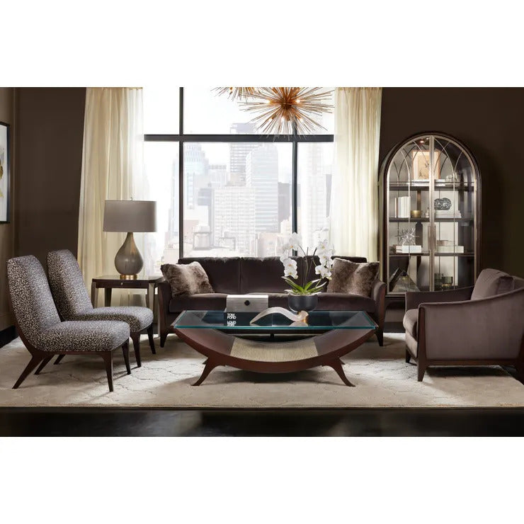 Hudson Elegant Brown Accent Chair