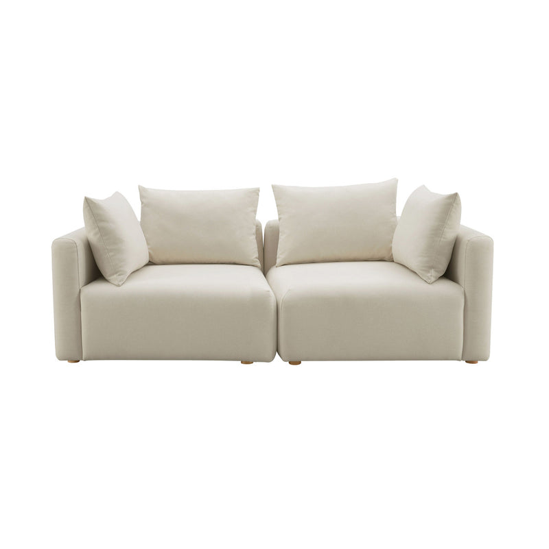 Karsyn Cream Linen Loveseat