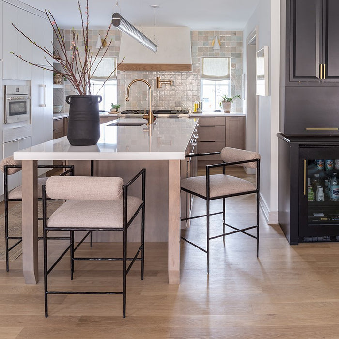 Musa Pewter Iron Counter Stool