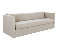 Leander 97.5" Fully Upholstered Cream Sofa