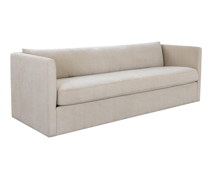 Leander 97.5" Fully Upholstered Cream Sofa
