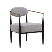 Carnaby Modern Grey & Gold Dining Chair