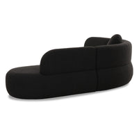 Sofie 100" Black Performance Boucle Sectional Sofa - Luxury Living Collection