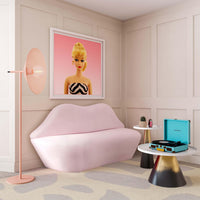 Kisses 67.7" Blush Velvet Sofa
