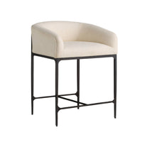 Osbourne Performance Oxford White & Hammered Iron Counter Stool (Set of 2)