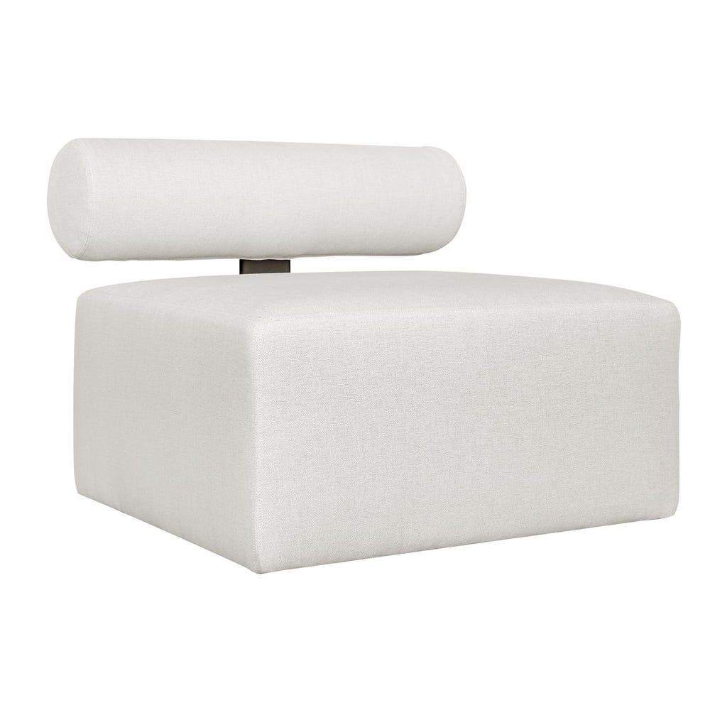 Verah White Outdoor Armless Modular Sofa/Accent Chair