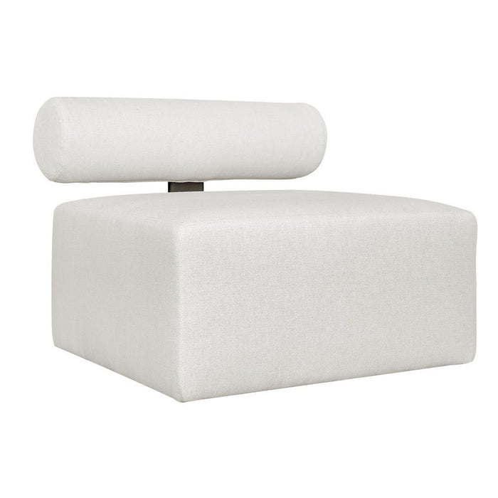 Verah White Outdoor Armless Modular Sofa/Accent Chair