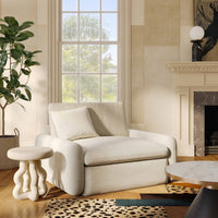 Rachelle Cream Performance Velvet Accent Chair