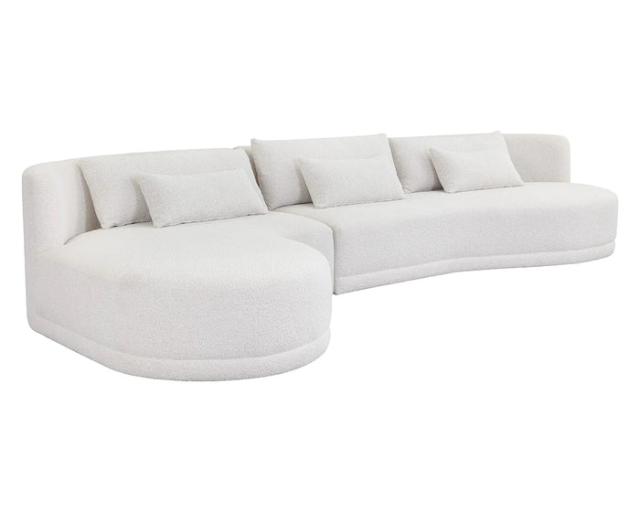 Laken White Boucle Sofa Chaise - Laf