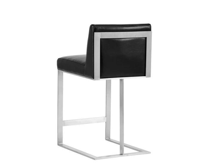 Dean Black & Stainless Steel Counter Stool