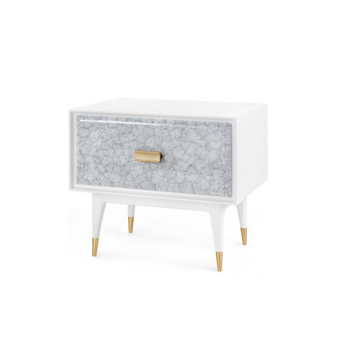 Coen 1-Drawer Side Table - Patterned Grey