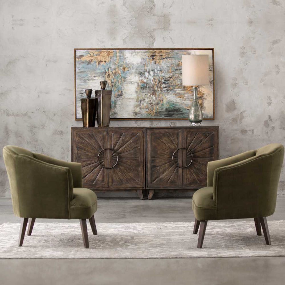 Ember Green Velvet Accent Chair