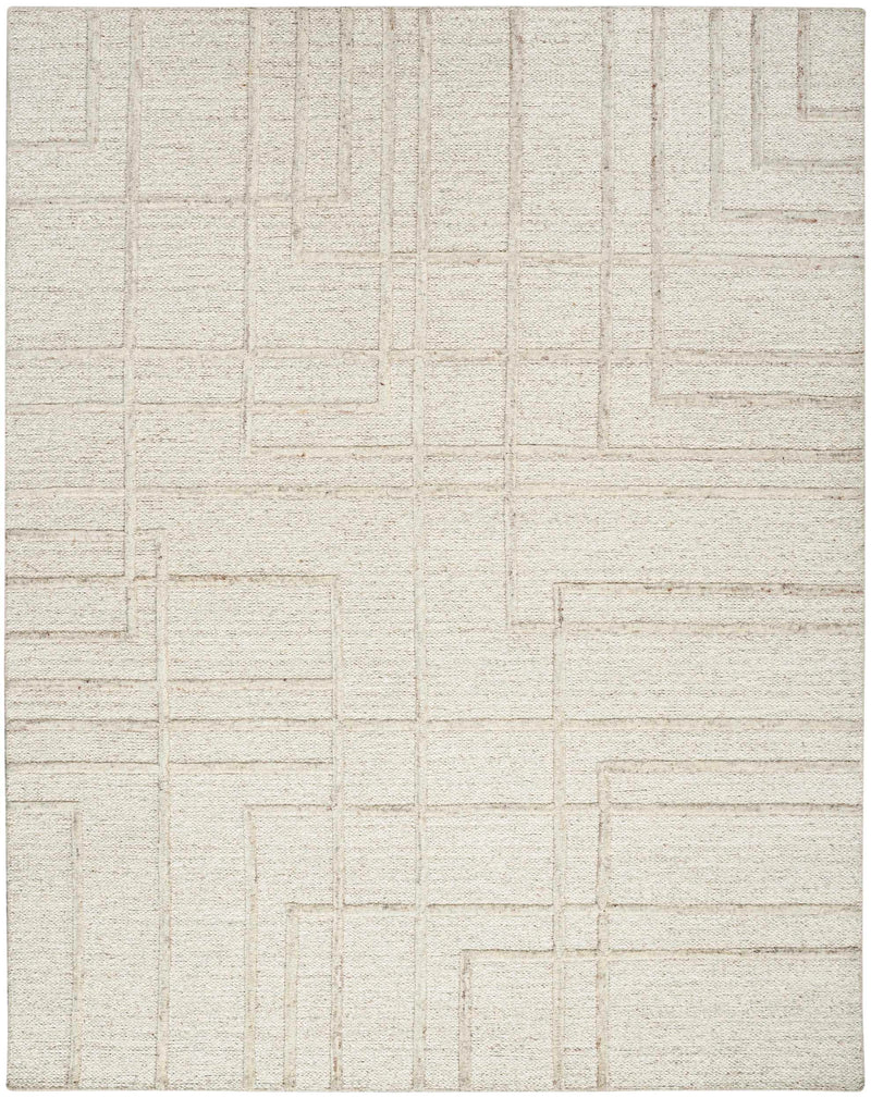 Alexandria Modern Abstract Ivory Area Rug