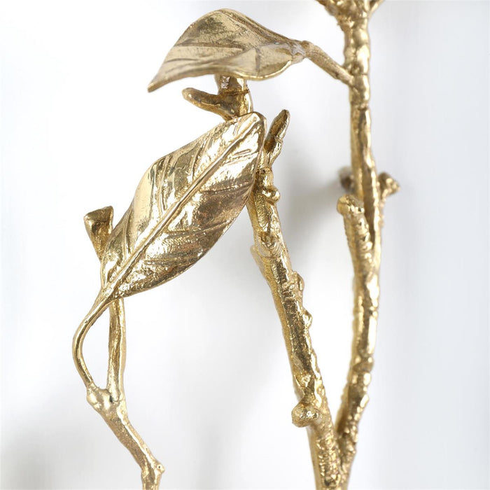 Alle I Polished Brass & Calcite Rosette Wall Art