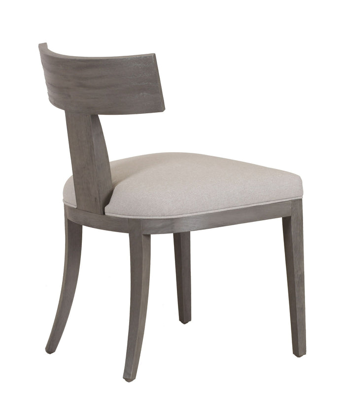 Rowan Mid-Century Modern Beige Linen & Grey Wash Dining Chair (Set of 2)