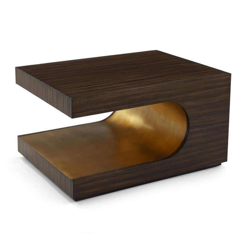 Allette Wood & Gold Coffee Table