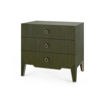 Selena 30" Deep Olive Green & Gold End Table/Nightstand