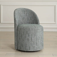 Modern Teal Rolling Dining Chair (With Casters)