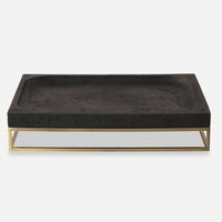 Moore Black & Gold Stone Tray