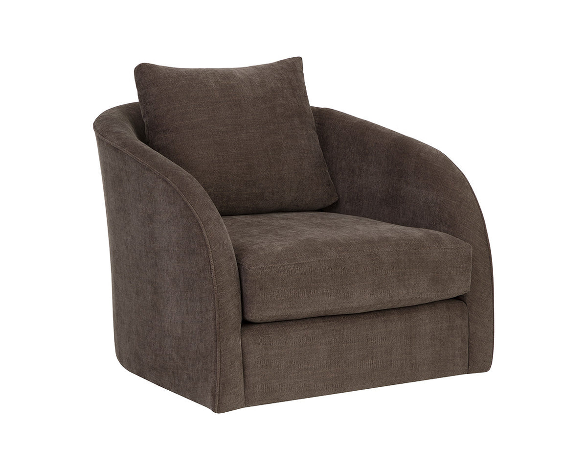 Wexford Rich Chocolate Swivel Accent Chair