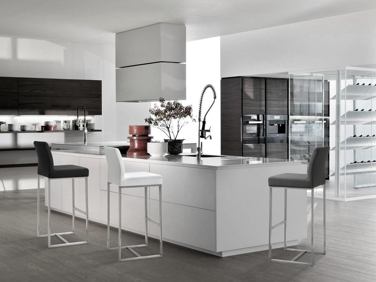 Moriah Black Steel Counter Stools (Set of 2) - Luxury Living Collection
