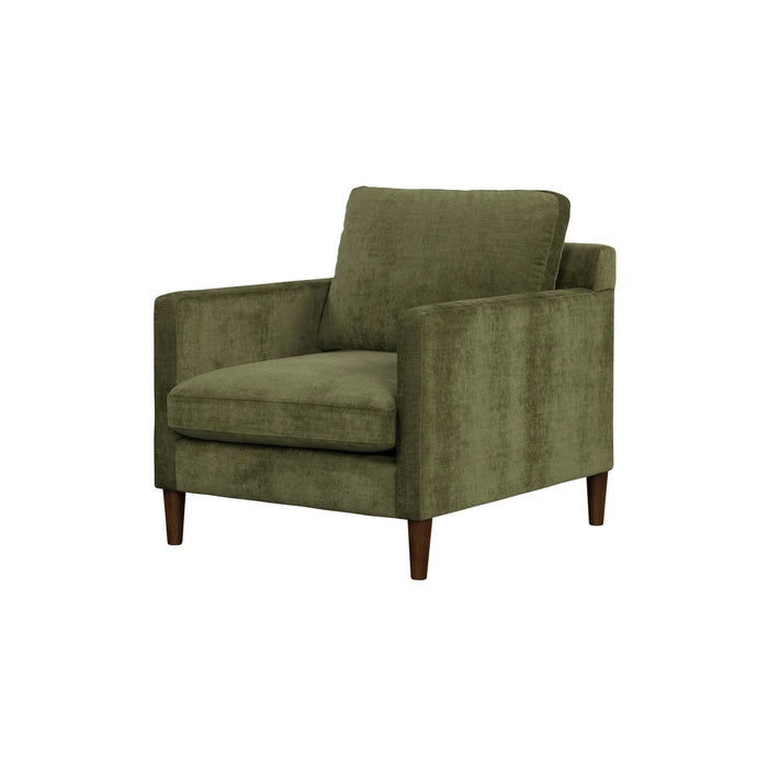 Aeliana Olive Green Velvet Accent Chair