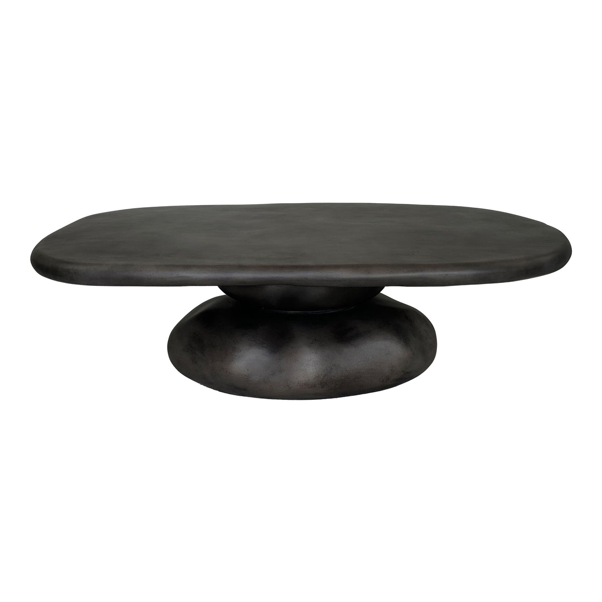 Daisey 53" Modern Grey Oval Pedestal Coffee Table
