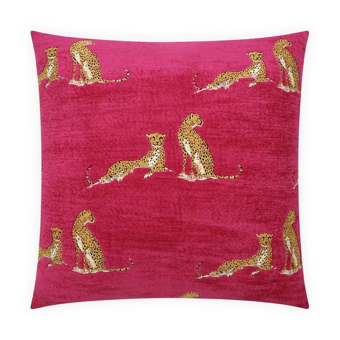 Spotted Superior Quality Luxurious Fuchsia Pillow
