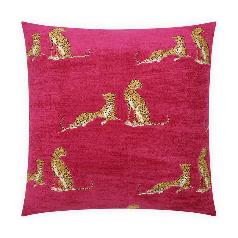 Spotted Superior Quality Luxurious Fuchsia Pillow