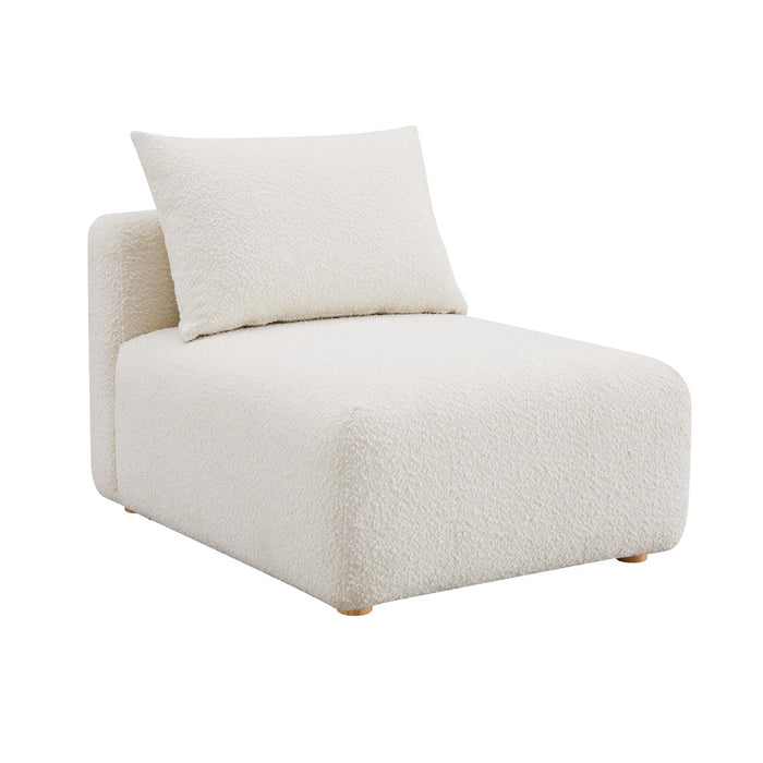 Karsyn Cream Boucle Modular Armless Chair
