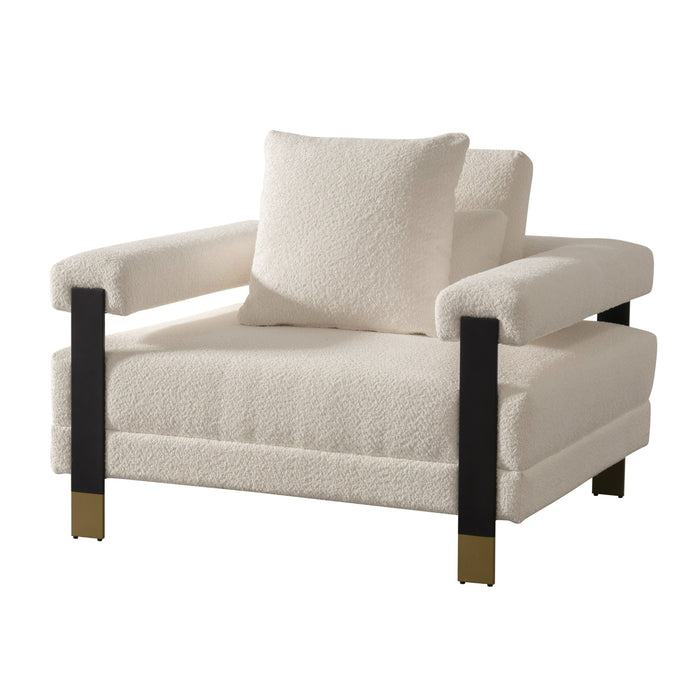 Opal Modern Off White Accent Chair